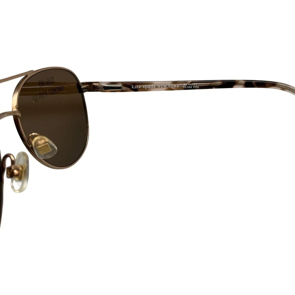 Kate Spade Talulah/C/S AU2 Rose Gold Tortoise Aviator Sunglasses 140mm
